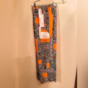 Tory Burch printed silk wide-leg pants